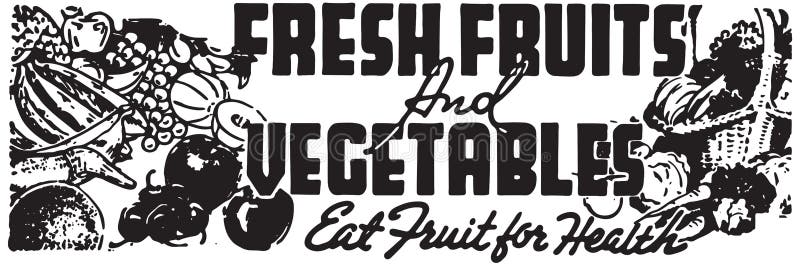 Fructe și legume proaspete 2 stock illustration