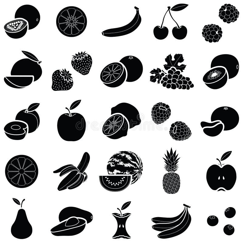 Vectorillustratie van fruit stock illustratie