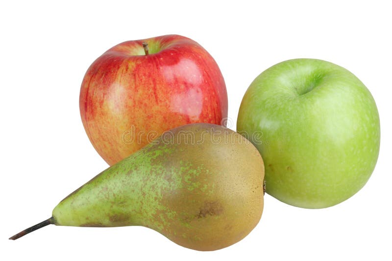 Fruit apples and a pear