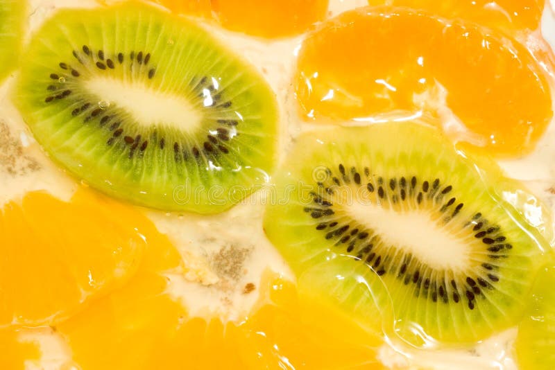 Fruit Background. Kiwi And Mandarin Stock Image - Image of healthful
