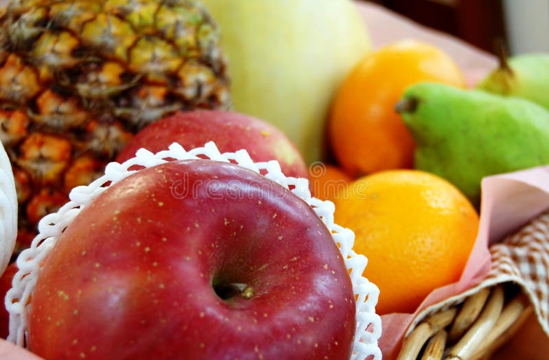 Fruit Basket stock image. Image of lemon, tropical, pineapple 1906657