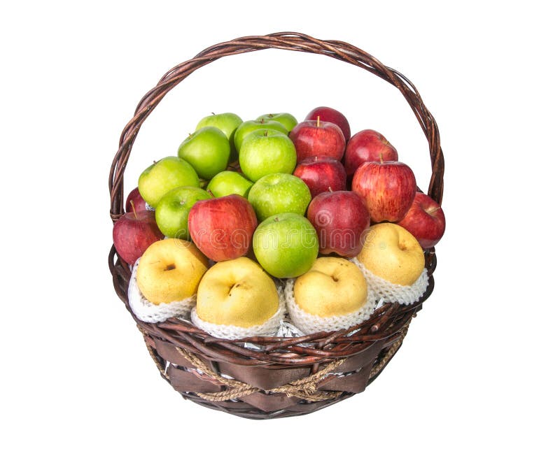 Fruit Basket isolated on white background