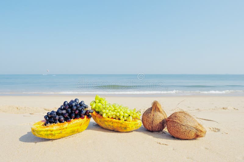 Fruit on the beach stock photo. Image of beach, lagoon 22894898