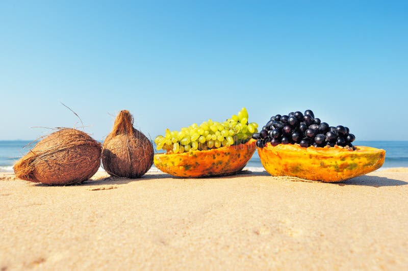 Fruit on the beach stock photo. Image of beach, lagoon 22894898