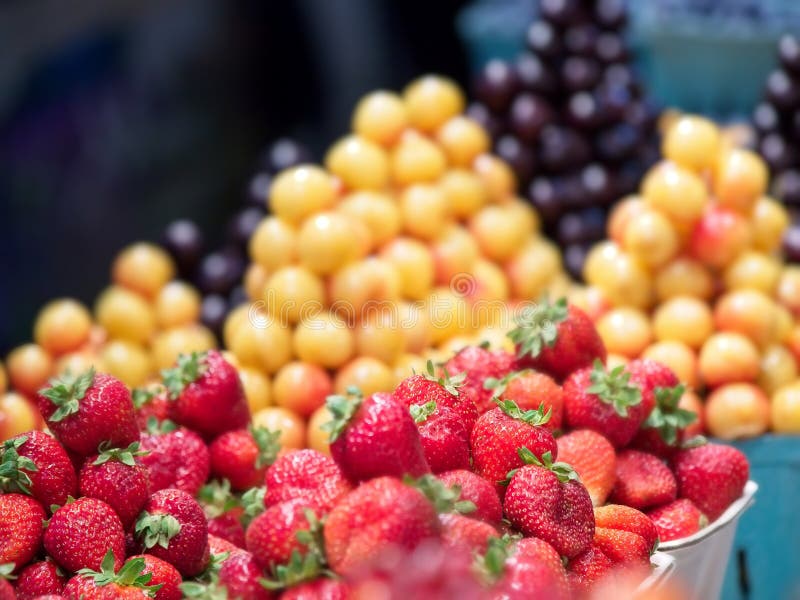 Fruit and Berries in the Market Stock Image Image of farmer, store