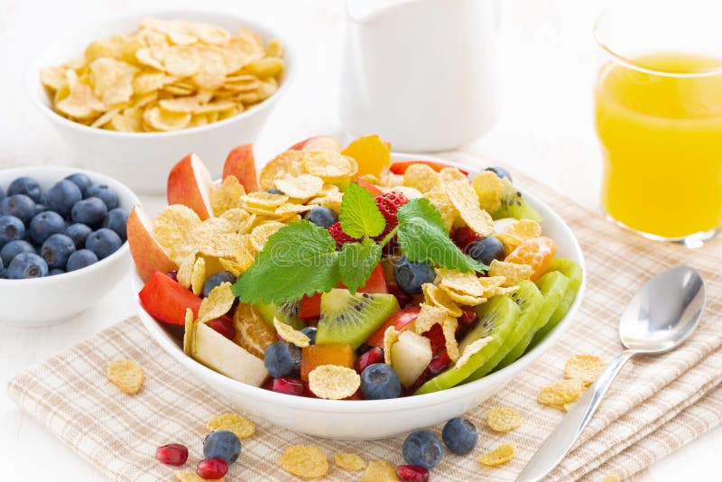 Fruit and Berry Salad for Breakfast Stock Photo Image of gourmet, cuisine 51938730