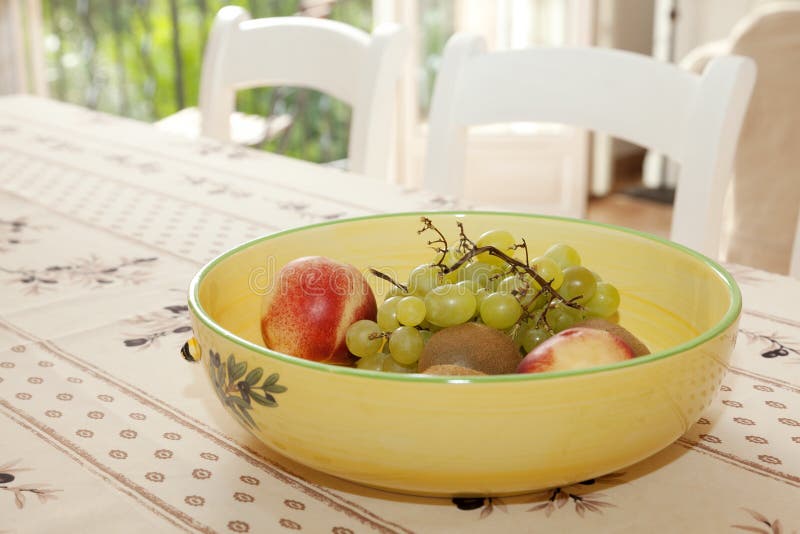 Fruit bowl on a table