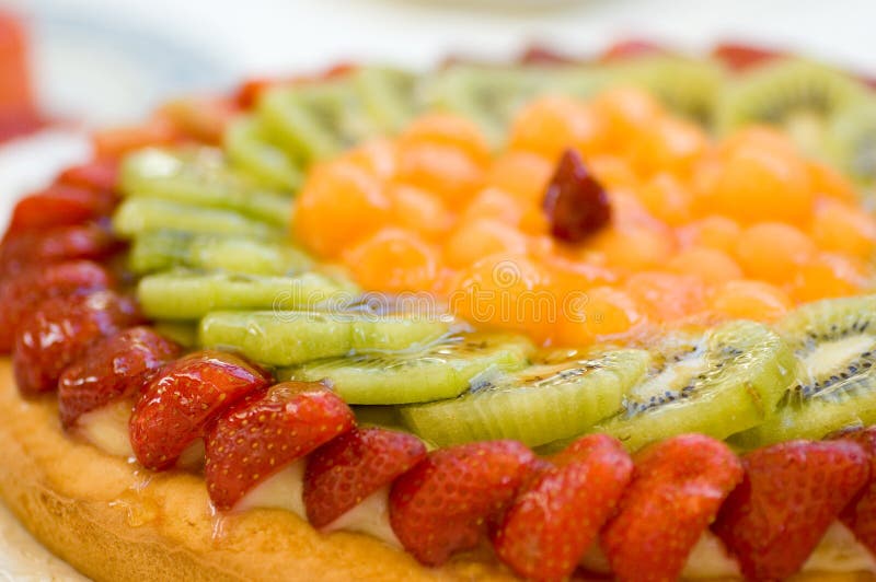 Fruit cake dessert stock image. Image of decorated, strawberry 2530035