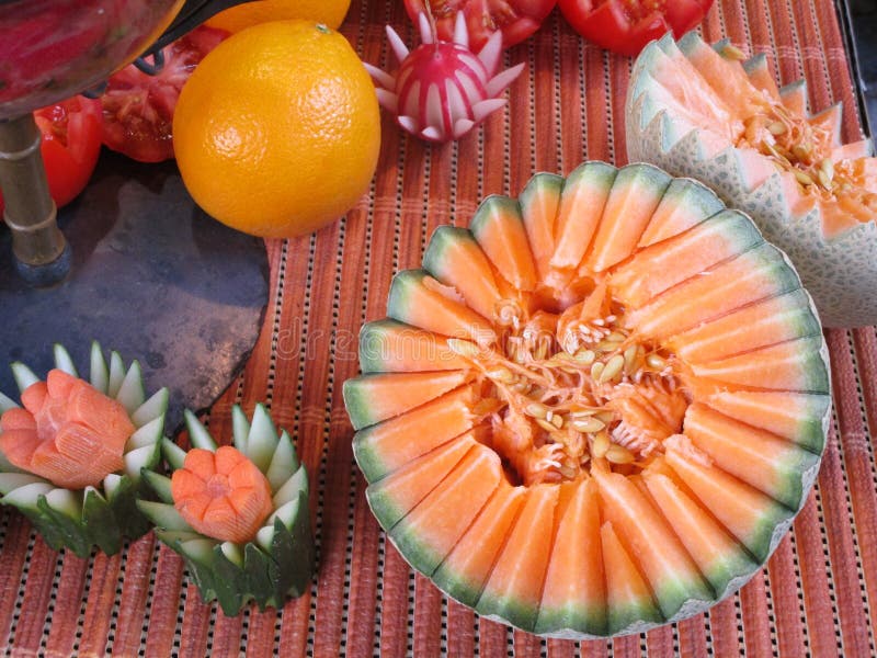 Fruit Carving on Onion Festival in Weimar Stock Photo Image of