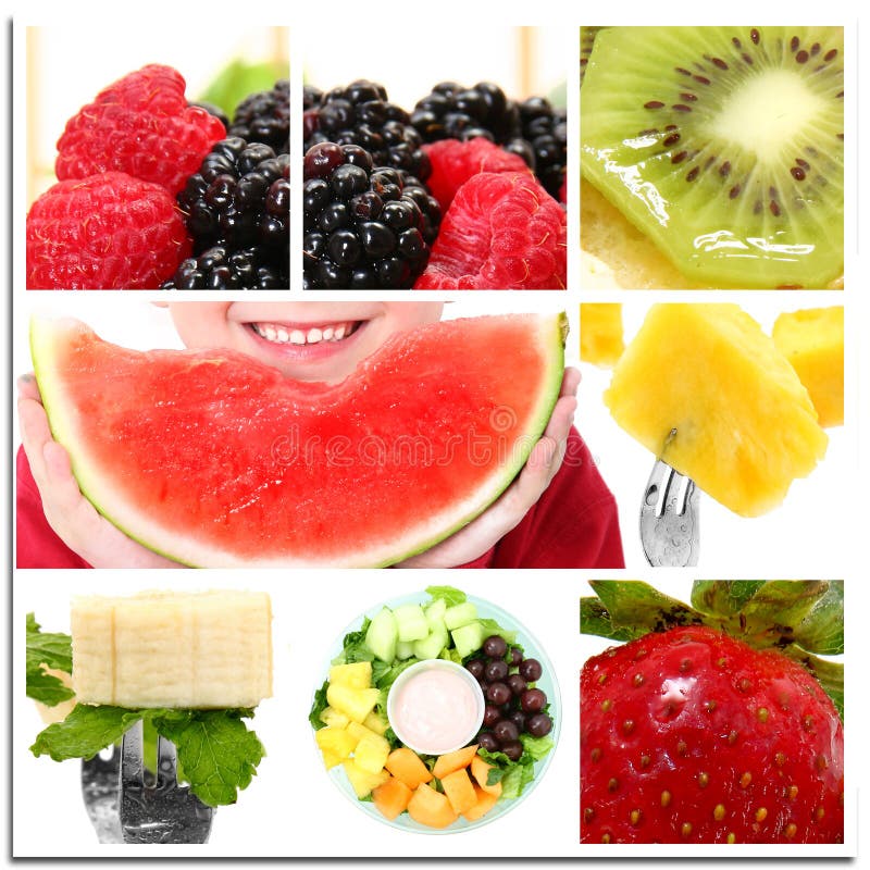 Fruit Collage stock photos