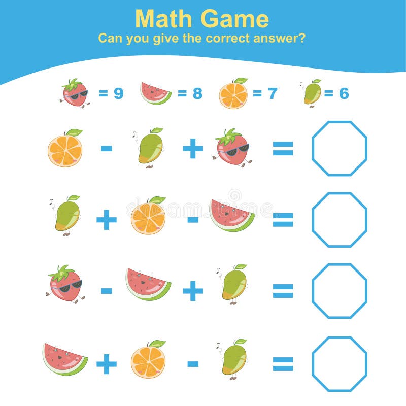 fruit-counting-math-worksheet-math-worksheet-for-preschool-stock