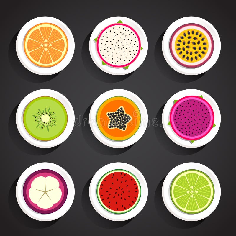 Fruit cut in half stock vector. Illustration of mangoteen 53939469