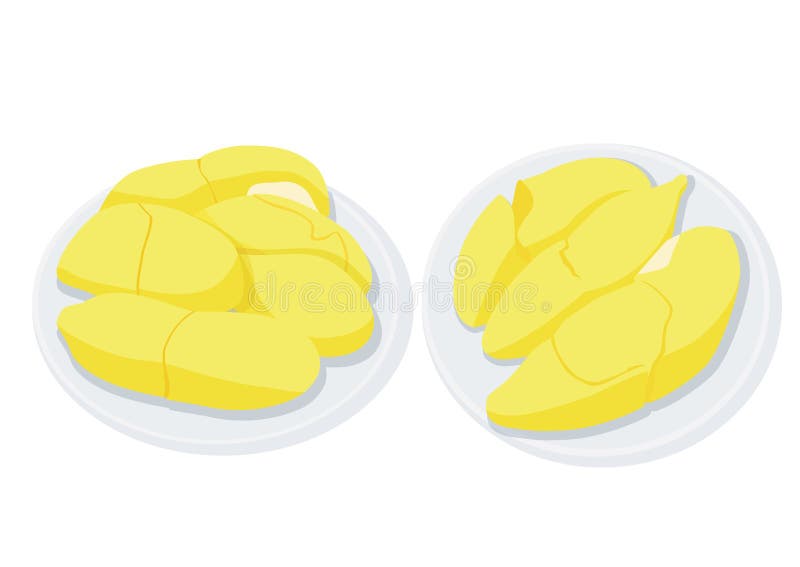 Fruit de durian dans le plat illustration libre de droits Fruit de durian dans le plat illustration libre de droits