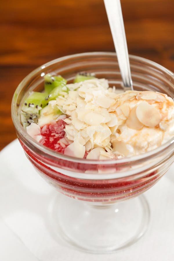 Fruit dessert stock image. Image of kiwi, vanilla, fruit 25033109