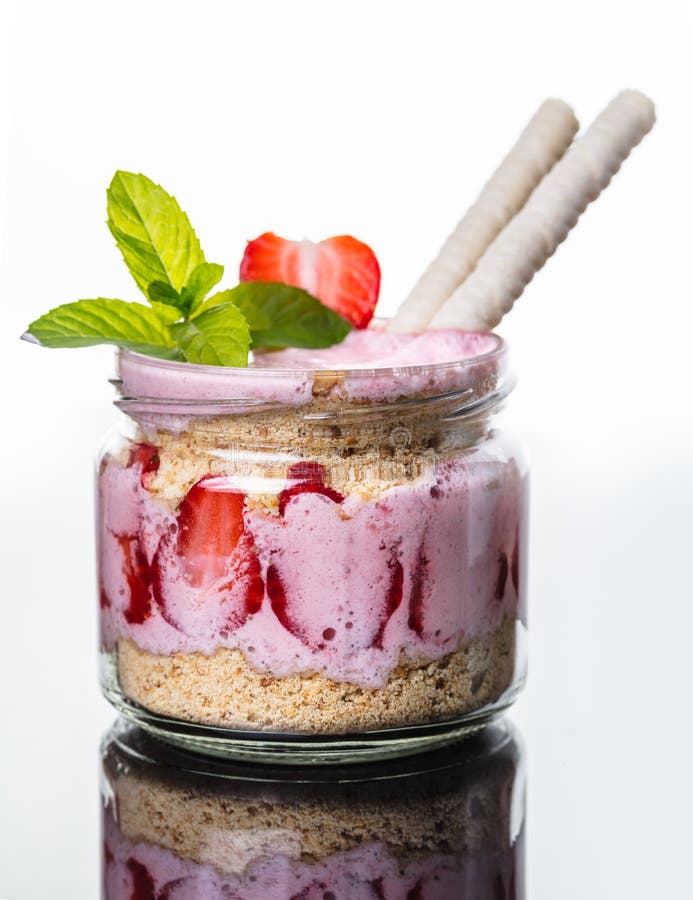 Fruit dessert in a jar stock photo. Image of gourmet 95511956