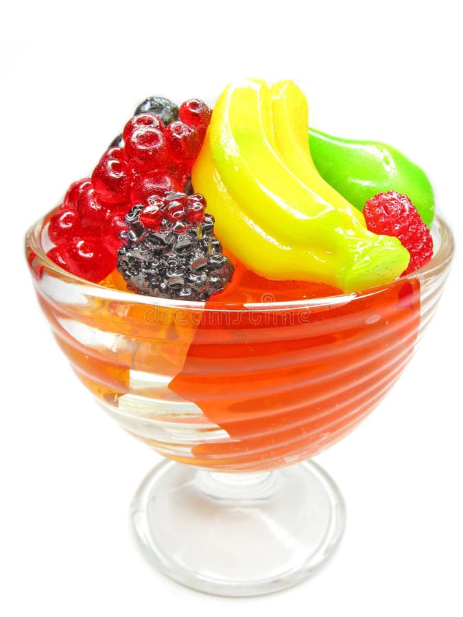 Fruit Dessert With Pudding And Jelly Fruits Stock Photo Image of