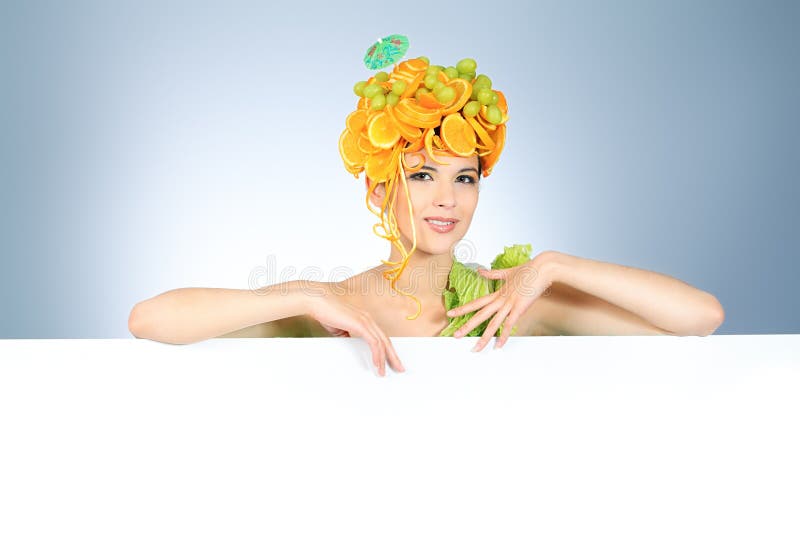 Fruit girl stock photo. Image of healthcare, fruits, caucasian 14550802