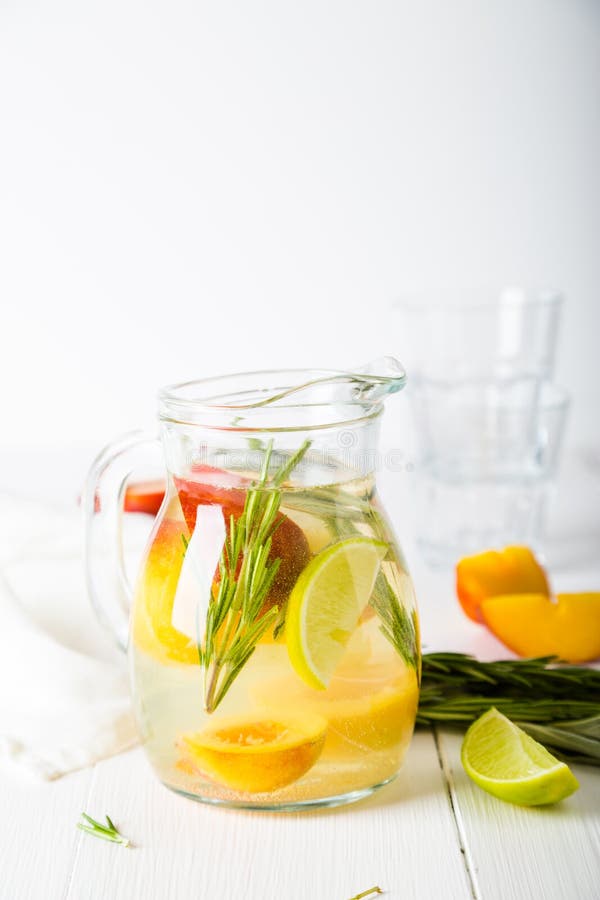 Fruit and Herb Punch stock image. Image of white, lemonade 155634409