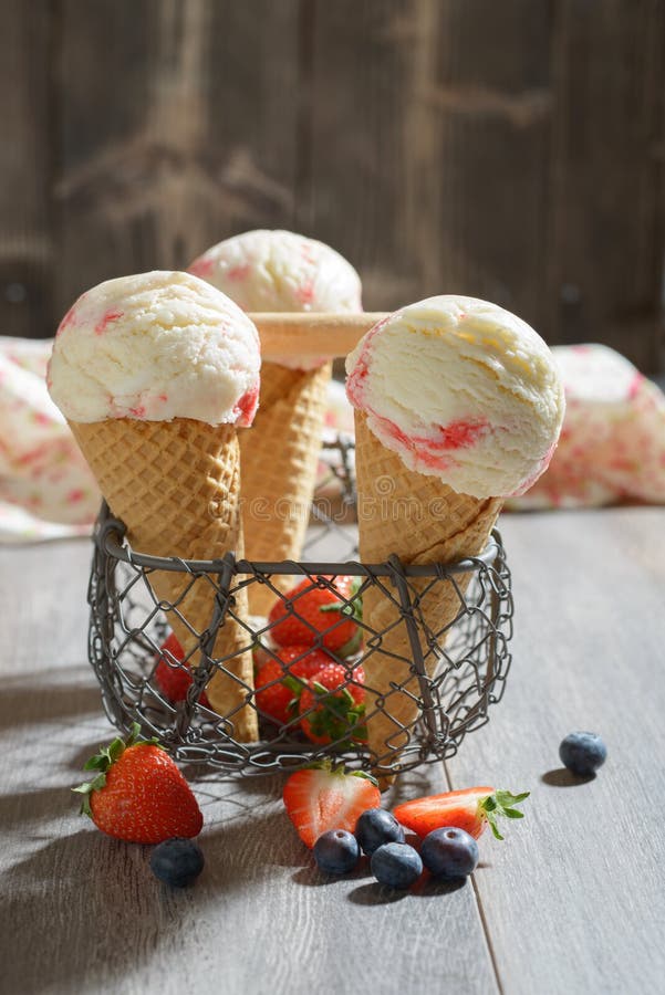 Fruit Ice Creams stock image. Image of milk, decking 42699899