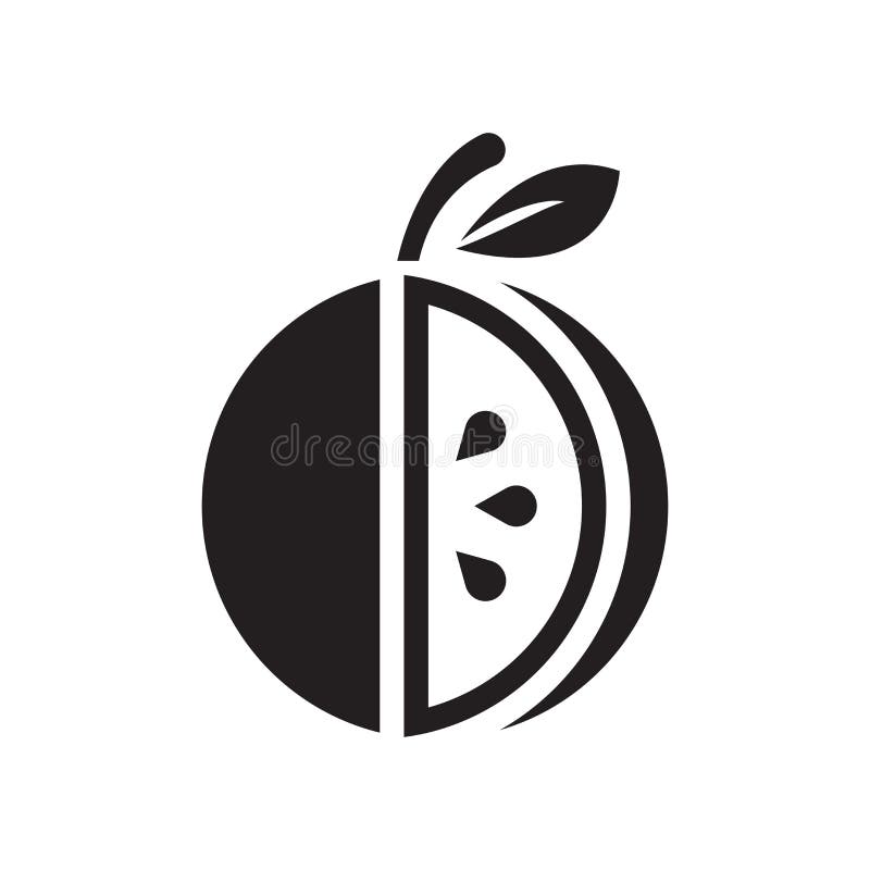 Fruit icon vector sign and symbol isolated on white background stock illustration Fruit icon vector sign and symbol isolated on white background stock illustration