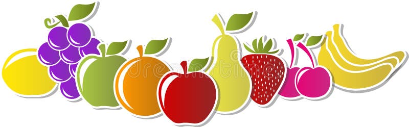 Fruit icons labels