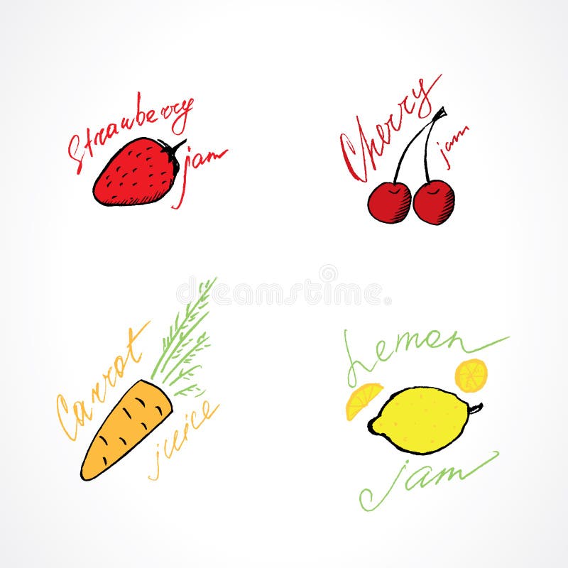 Fruit icons stock vector. Illustration of sweets, decal - 46584480