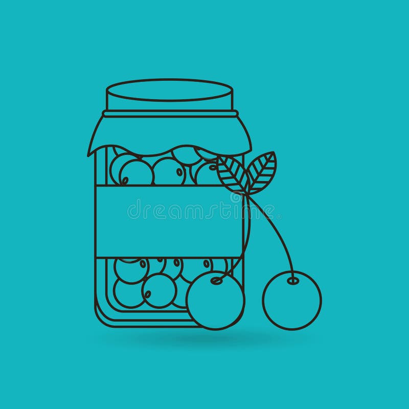 Fruit jam design stock illustration. Illustration of food 70217488