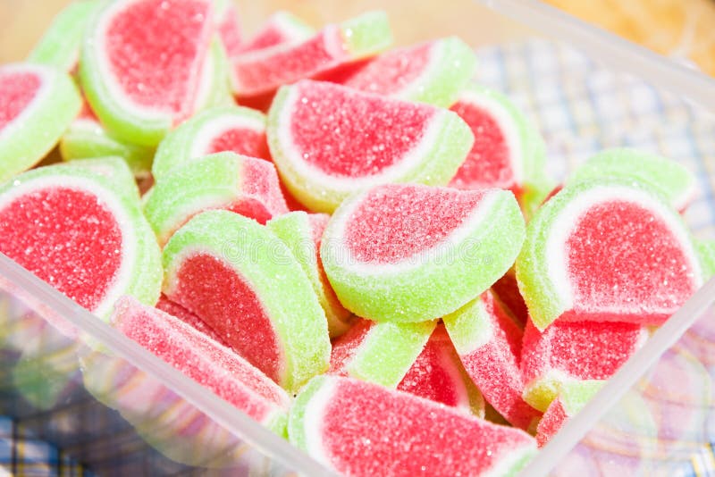 Fruit Jelly Candy Watermelon Shaped Slice Stock Photo Image of juicy