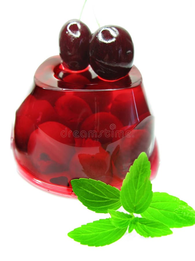 Two jelly fruit dessert stock photo. Image of glass, color 15082858