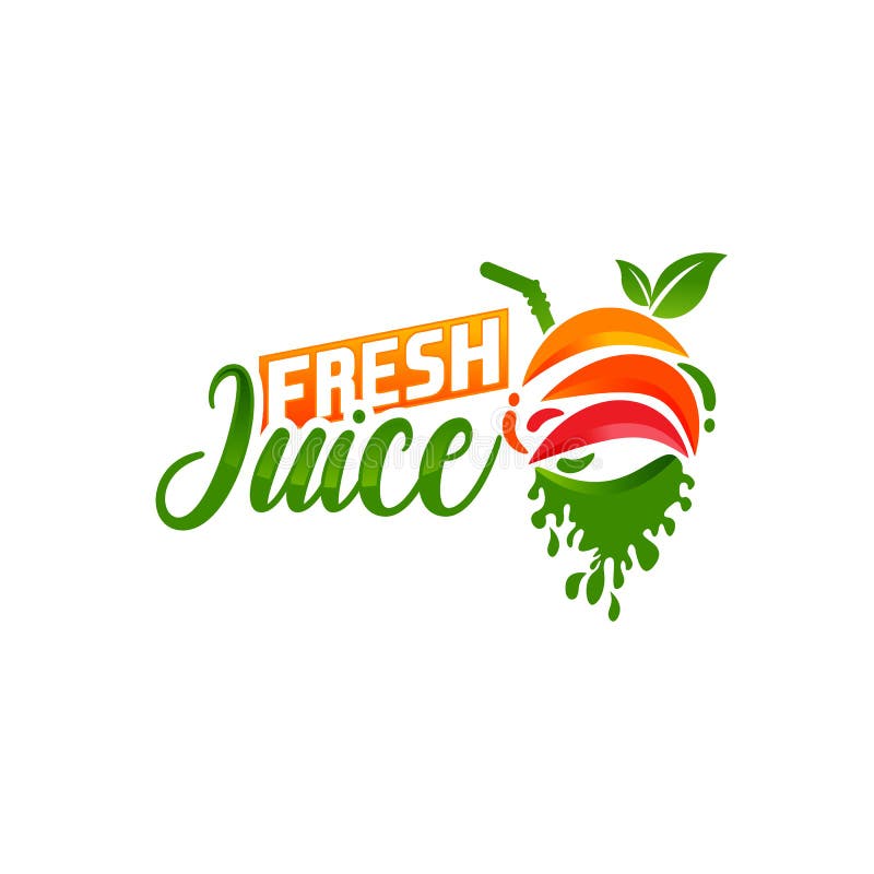 Fruit Juice Logo. Fresh Drink Logo. Vector Illustration, Fresh Juice ...