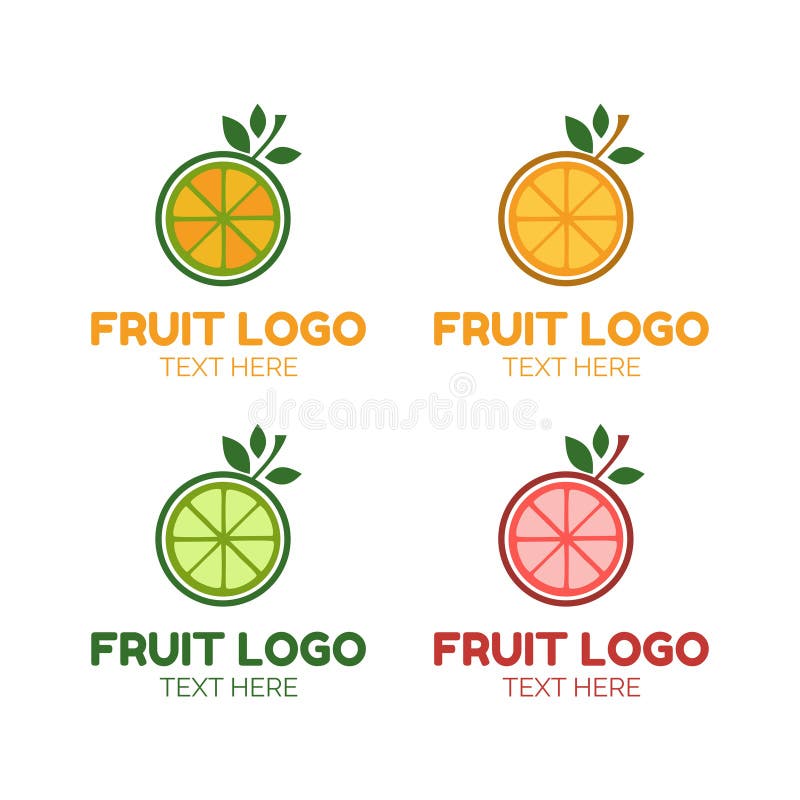 Fruit Juice Logo Concept Design Vector Illustration Stock Vector ...