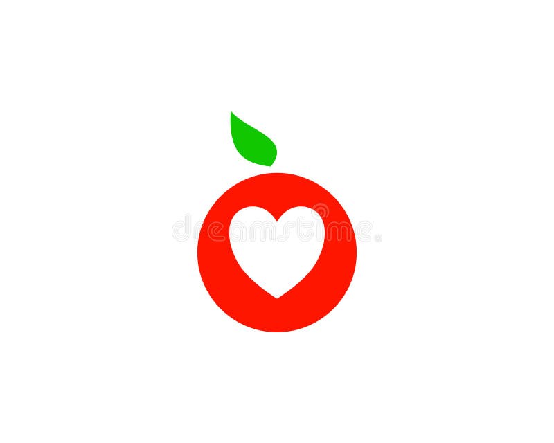Fruit Love Logo Design Element vector illustration