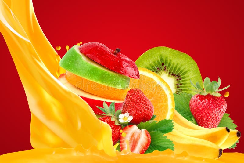 Fruit mix stock image. Image of drop, juicy, droplet - 23560491