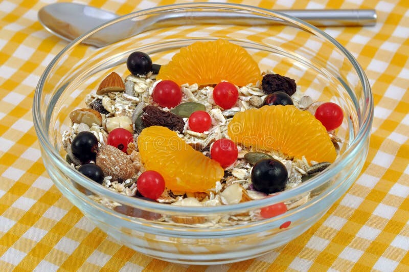 Fruit Muesli stock photo. Image of blackcurrant, blackberry 17873654
