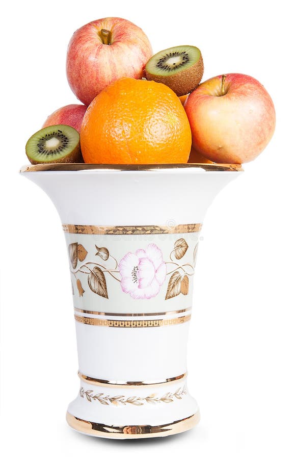 Fruit orange kiwi apple stock image