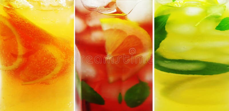 Fruit orange punch cocktail drink with orange