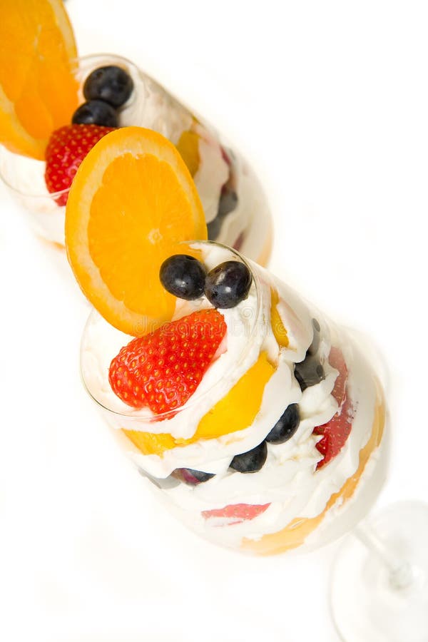Fruit Parfait in Wine Glass Stock Photo Image of wine, garnish 9701312