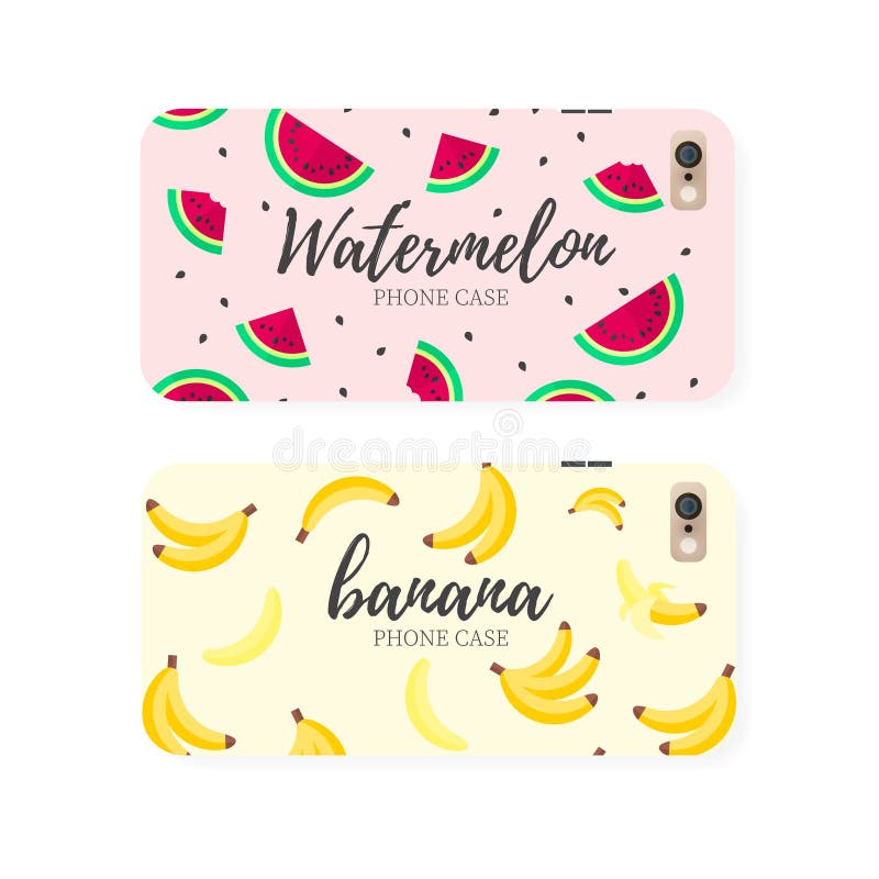 Fruit Phone Cases Design Illustration Stock Vector Illustration of