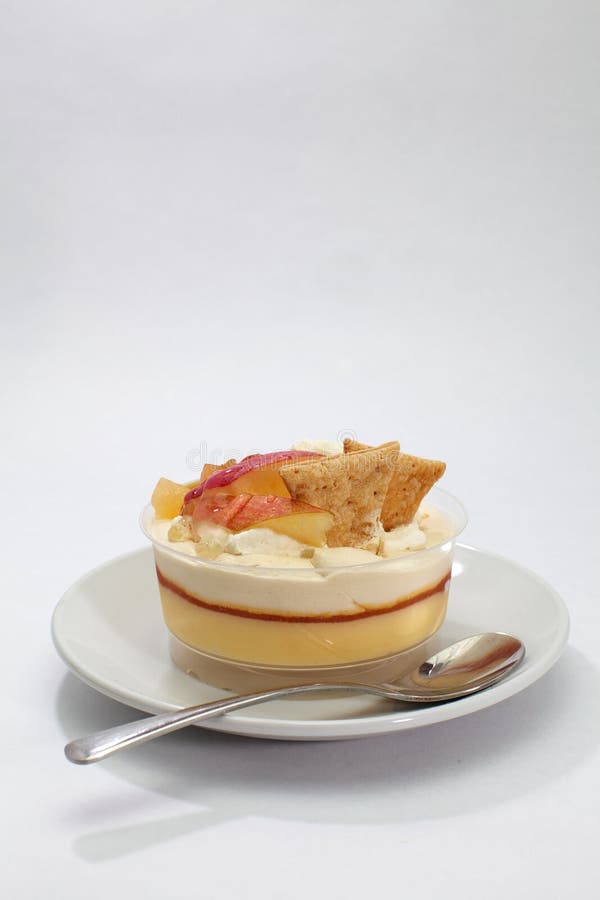 Fruit pudding stock photo. Image of creamy, food, plate 27990808