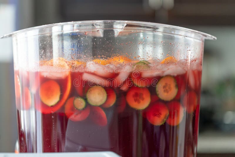 Fruit Punch in a Drink Dispenser at a Party Stock Photo Image of