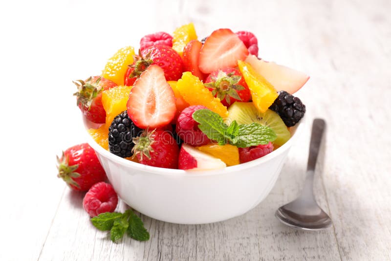 Fruit salad in glass stock photo. Image of dessert, culinary - 26305726