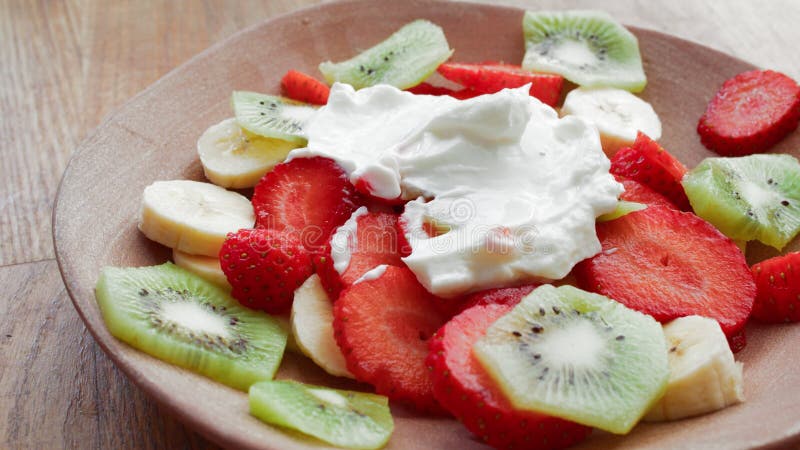 Fruit salad with greek yogurt