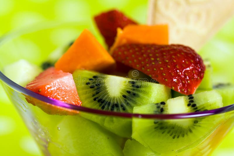 Fruit Salad with kiwi,strawberry,papaya