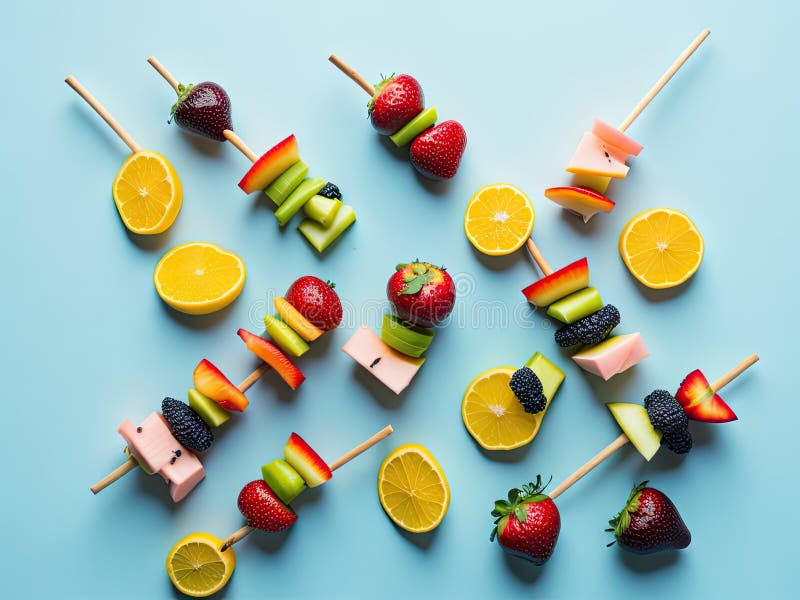 Fruit Kabob Clip Art