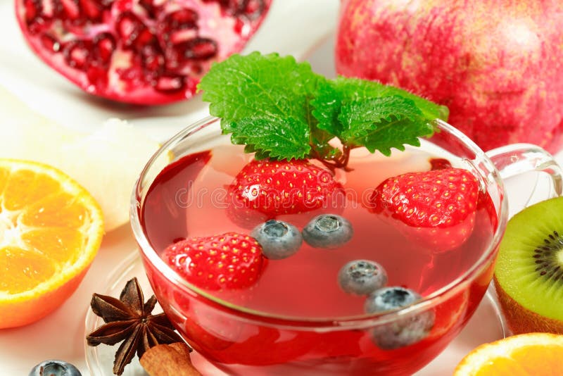 Fruit tea stock photo. Image of health, nature, calorie 3597992