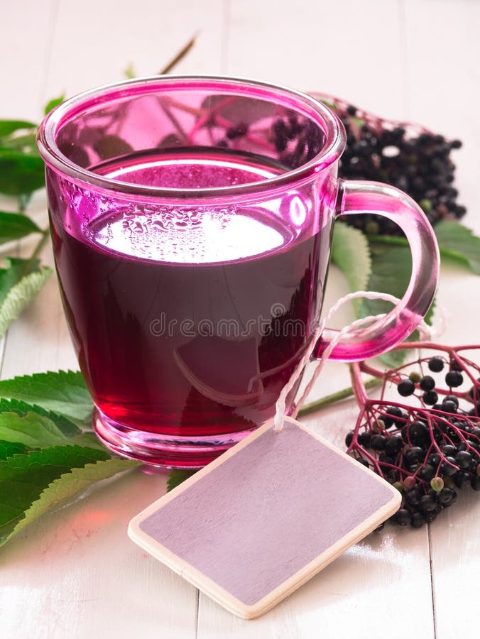 Fruit tea with elderberry stock photo. Image of 33135270