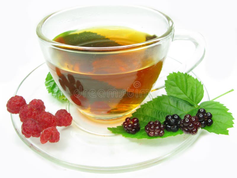 Fruit tea with raspberry and blackberry