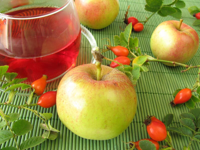 Fruit Tea with Rose Hips and Apples Stock Image Image of infusion, apples 21460235