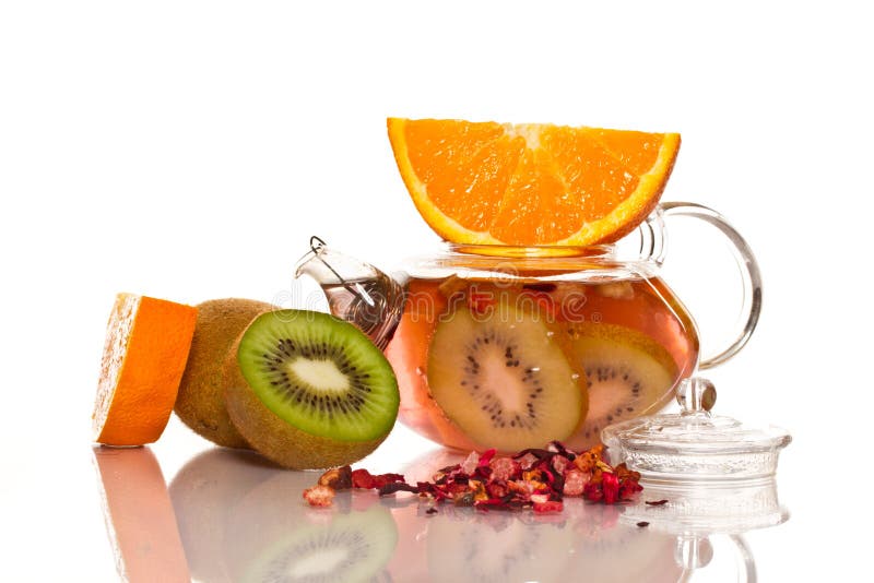 Fruit tea stock photo. Image of isolated, cold, dishware 30254146