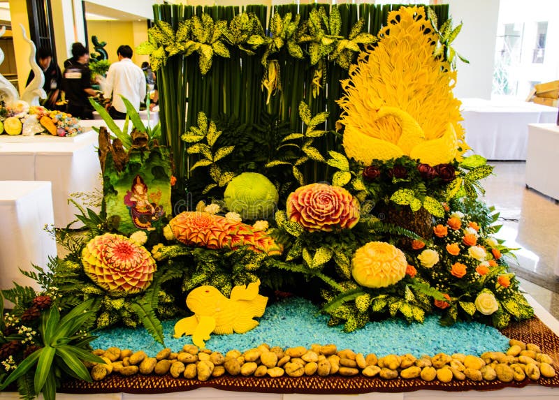 Fruit and Vegetable Show Carving Editorial Photo Image of fruit